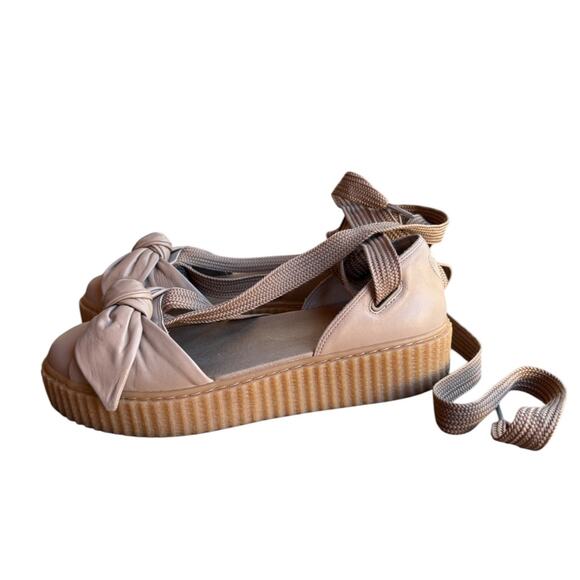 Fenty Puma by Rhianna Beige Bow Ballerina Style Creeper Sandals size 10 - Picture 4 of 16